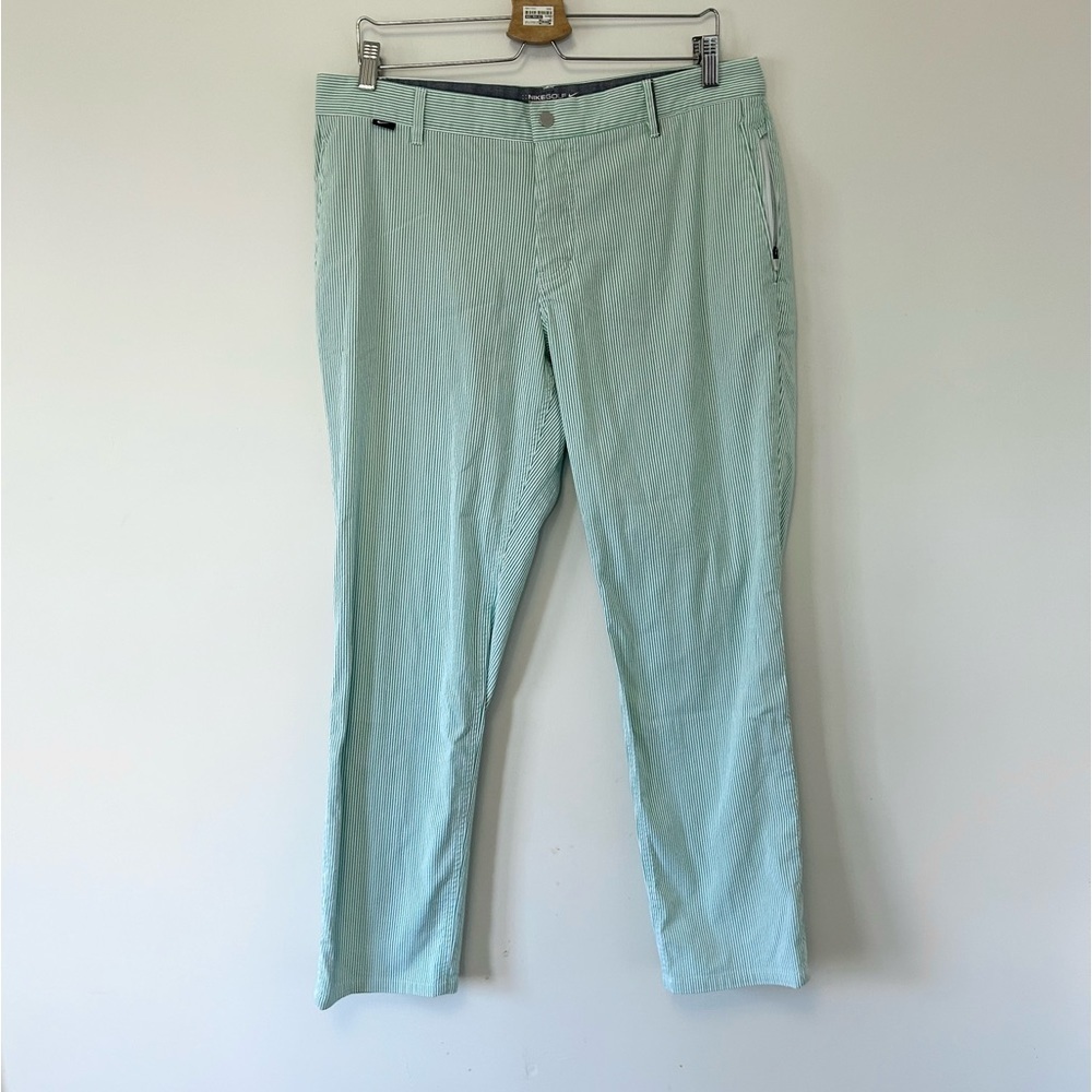 Nike Golf Men's Green Modern Fit Striped Pants 35x30